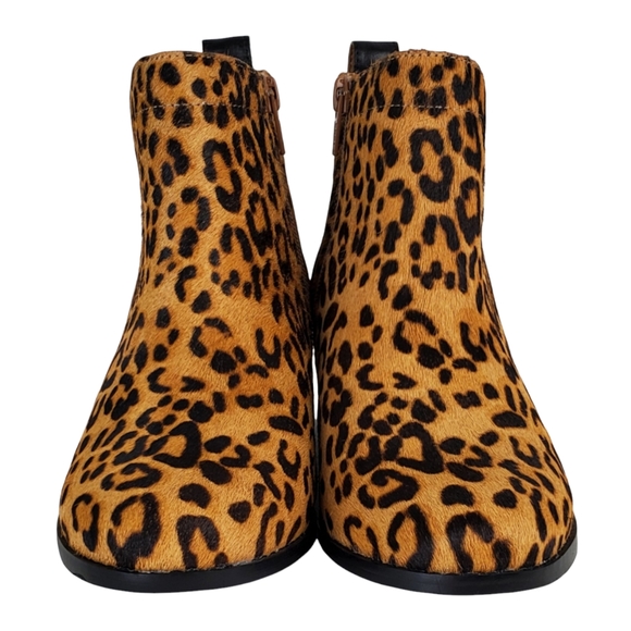 New Vionic clara leopard calf hair v cut out water resistant ankle boots tan - Picture 9 of 16